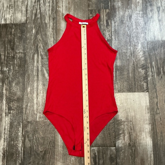 Zara Red Sleeveless Fitted Bodysuit Size Small - Picture 4 of 6